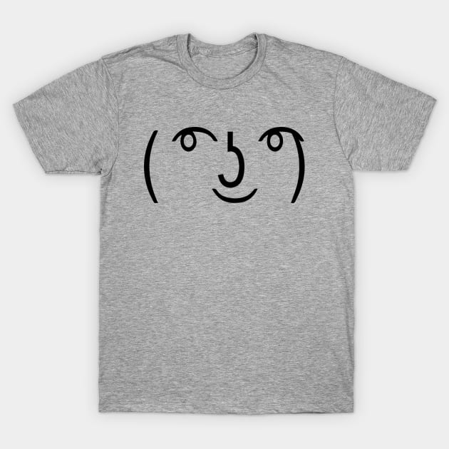 Black | ( ͡° ͜ʖ ͡°) Regular Lenny Face T-Shirt by MaknArt